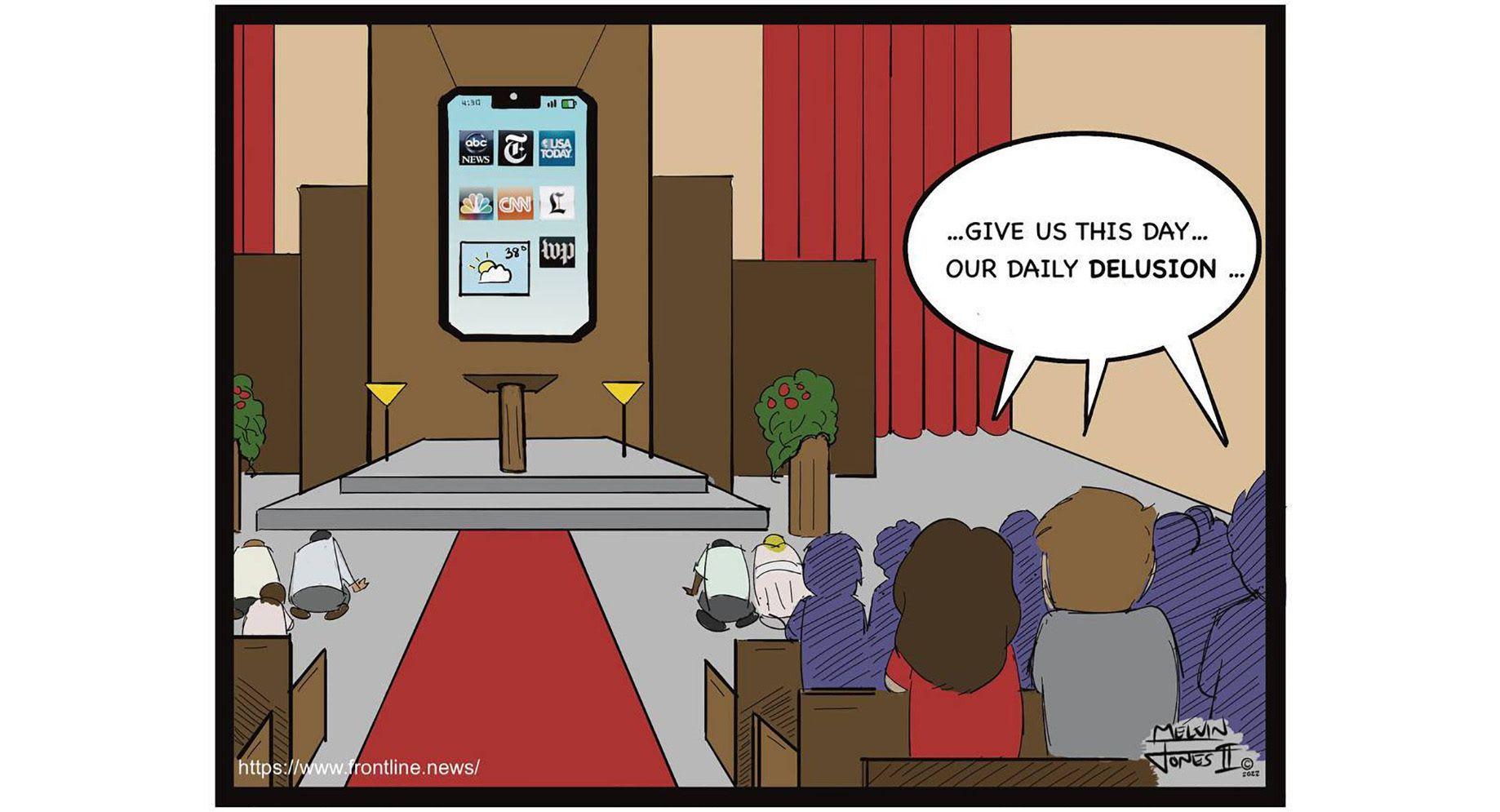 Cartoon for 'Give us this day our daily delusion' - Published on January 09, 2023