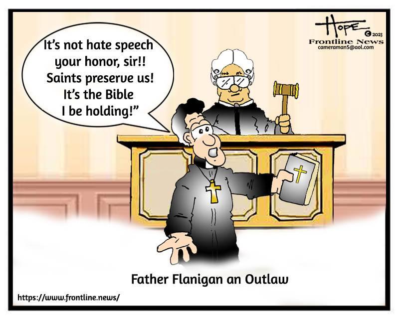Cartoon for Father Flanigan an Outlaw - Published on May 07, 2023