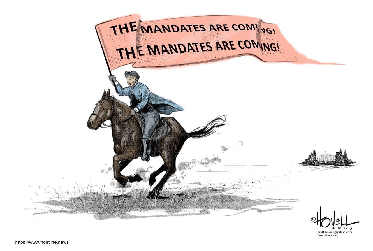 Cartoon for The mandates are coming - Published on September 05, 2023